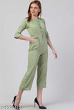 Striped rayon jumpsuit for women, three-quarter sleeve, India-origin, ideal for Indian body type