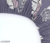 Cotton botanical printed, superfine fitted bedsheet for adults, double queen size, India origin