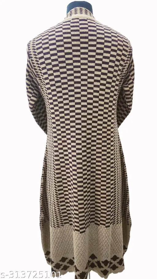 Woolen Anarkali Kurti, Self-design, Long Sleeves, Vibrant Colors, Premium Quality