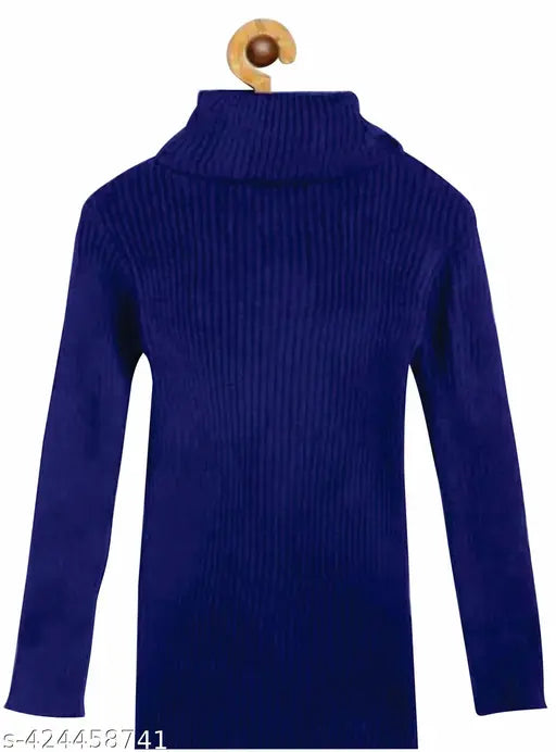 Highneck long sleeves wool sweater pack for kids - 100% wool, solid pattern, sizes from 0-6 months to 6-7 years