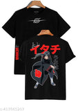 Naruto Itachi Uchiha printed cotton t-shirt, short sleeves, vivid design. Perfect for anime fans." (102 characters)