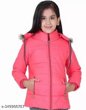 Long-sleeve embroidered net pink zipper jacket for girls, high-quality polyester fabric