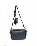 Trendy solid polyester crossbody sling bag, free size for travel, office, college use - India origin