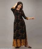 Rayon Georgette Women's Kurta and Sharara Set with printed net, single piece in sizes L, XL, XXL, XXXL. Indian traditional attire for women