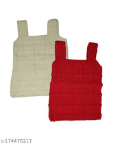 Wool knitted sleeveless sweater for 6-12 months baby, printed net pattern, premium handmade innerwear