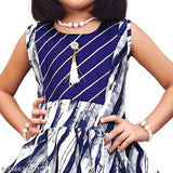 Navy Blue A-line Dhoti Kurta Set for Girl, Crepe material, festive collection, sizes from 12 months to 8 years, Indian traditional clothing