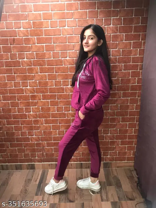 super-soft lycra velvet tracksuit - Indian-made comfortable lounge wear for a stylish airport look