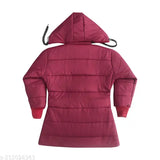 Stylish and warm nylon Treandy winter jacket for girls - insulated, durable, solid color, kids' jacket collection