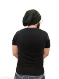 Glowing cotton round neck T-shirt (XL), printed with dancing cartoon design, radiates in the dark - Indian made