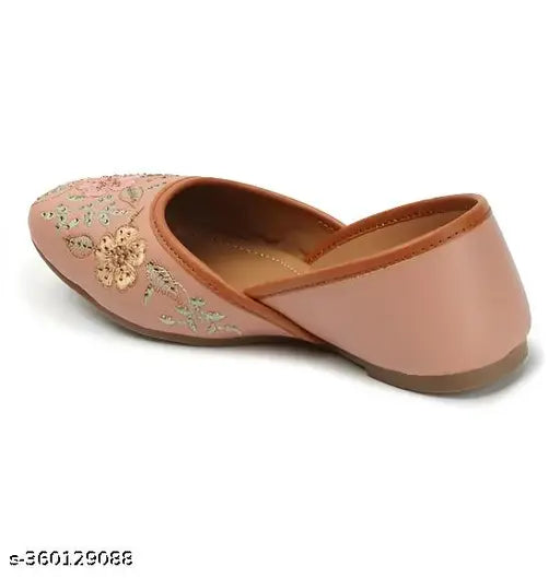 Embellished synthetic ballerinas for women and girls, slip-on style in various sizes (IND-4, IND-5, IND-6, IND-7, IND-8, IND-9) - Indian origin