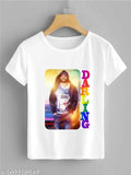 Darling Prabhas Raju printed polyester t-shirt, short sleeves, M, L, XL, XXL - Indian pop culture fashion