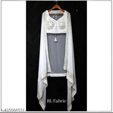 Embellished Georgette women's choli and dupatta set, semi-stitched (43in waist, 70in length), Indian origin