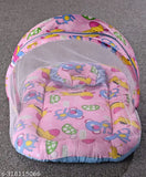 Cotton animal print toddler mattress, foldable with mosquito net & pillow (0-3 months), Indian design
