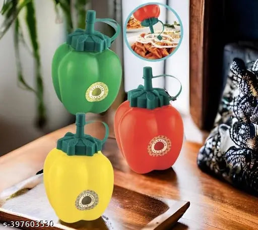 Multicolor portable sauce bottle set of 3 for ketchup, vinegar, oil - dishwasher safe, restaurant-style, India origin