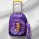 Purple waterproof Indian Riders SEA GIRL school trolley bag, 40 L, adjustable straps, durable polyester material