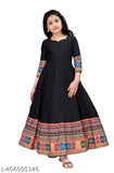 Black rayon maxi dress with colorful border, great for celebrations and special occasions