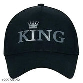 King pattern stylish cotton cap, trending unisex baseball adjustable for sports activities, India-made