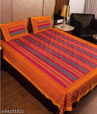 Jaipuri cotton double bed sheets combo, fine quality with 4 pillow covers, Indian-crafted design for adult bedrooms