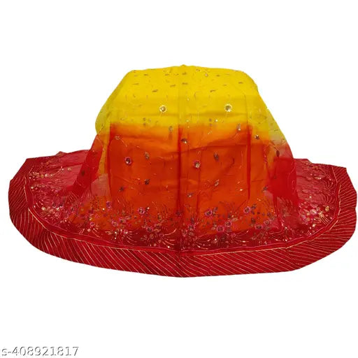 Embroidered Rajputi Poshak set: Georgette lehenga, top, odhani in high-quality embroidery, suitable for parties and festivals, made in India