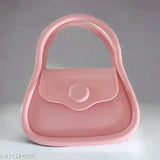 Cute pink PVC kids sling bag with single compartment and long strap for little girls on-the-go, made in India