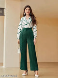 Trendy lycra jumpsuit for women, solid pattern, long sleeves, size S-XL on mannequin