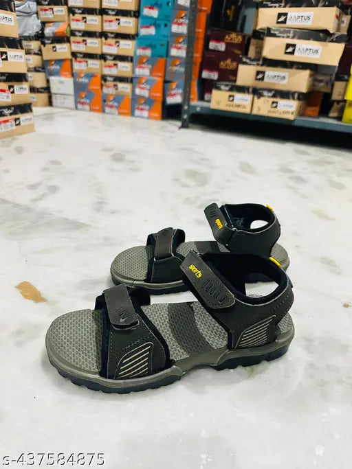 Kids' synthetic trendy sandals in various sizes (5.5-10 years), comfortable PVC sole, Velcro fastening