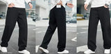Men's black cotton blend baggy loose fit jeans for modern style, perfect casual or streetwear look
