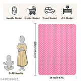 Fleece AC blankets, pack of 3 with cartoon prints for newborn babies, ideal for AC room (India)