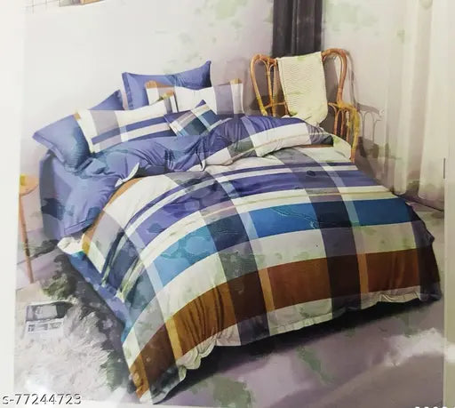 Exquisite, reversible Indian comforter set, perfect for light winter and AC use