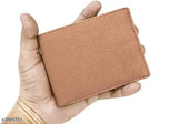 Faux leather men's wallet, solid pattern, Indian-made accessory for modern gentlemen