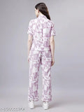 Women's printed cotton short sleeves set, vibrant Indian folk design (N:1, sizes: M, XL, XXL)