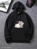Trendy olive printed cotton blend sweatshirt for boys and girls with hoodie and kangaroo pocket