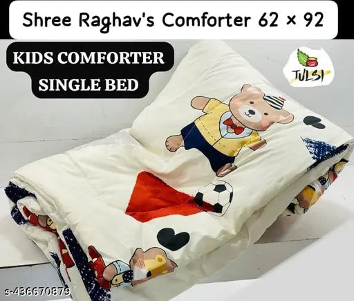 Soft cotton blend single bed reversible comforter, digital printed, lightweight & comfortable, ideal for home and gifts