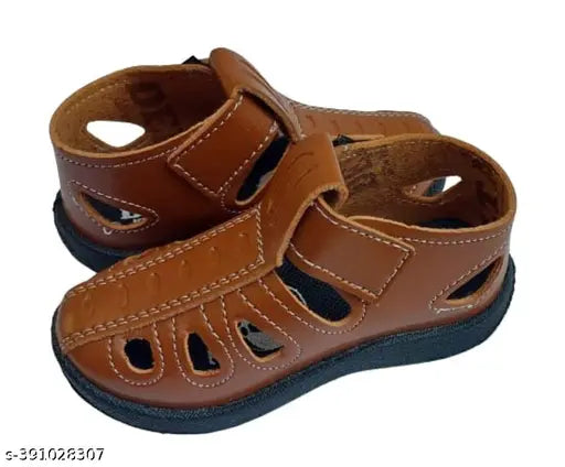 Nubuck PVC kids sandals, closed toe, soft, comfortable, ideal for boys, solid pattern, sizes from 6-5 years, made in India