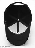 Black cotton unisex designer baseball cap, latest style for versatile fashion