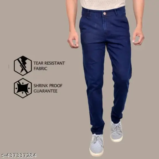 Stylish latest denim jeans (size 28, 30, 32, 34, 36, 38, 40), slim fit, stretchable and pre-washed, perfect for casual or formal wear. Made in India