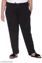 Plus-size cotton track pants for women & girls in 3xl/4xl/5xl. Comfortable, breathable, and loose-fit pajama pants with elastic waistband, deep pockets, and machine washable