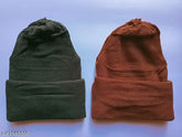 Wool skull cap pack of 2, ideal for men's winter outdoor activities, oneseize, comfortable, durable, stylish