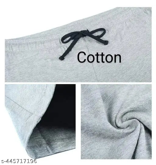 Grey and blue cotton fancy women's pyjama combo set (2 pieces), maxi length in trendy styles for nightwear