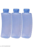 Blue plastic fridge-friendly water bottles, set of 3 - Leak-proof, BPA-free, and break-resistant