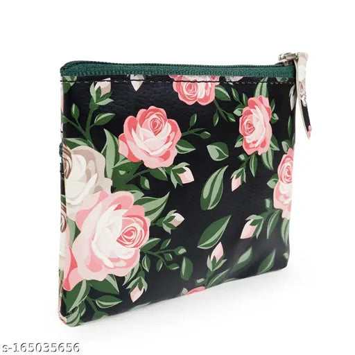 PU leather handbag organizer with zipper, features 2 compartments, solid net pattern, free size (11cm x 9cm), ideal for girls & women accessories