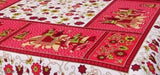 Sanganeri printed cotton flat sheets, 3D design, ideal for summer use on double queen bed with 2 pillow covers, Indian origin