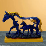 Meticulously handcrafted resin horse sculpture, 28x8x21 cm, premium quality decor piece for living room or office