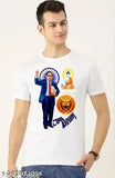 Striped polyester t-shirt with short sleeves, "Jay Bhim" branded, made in India