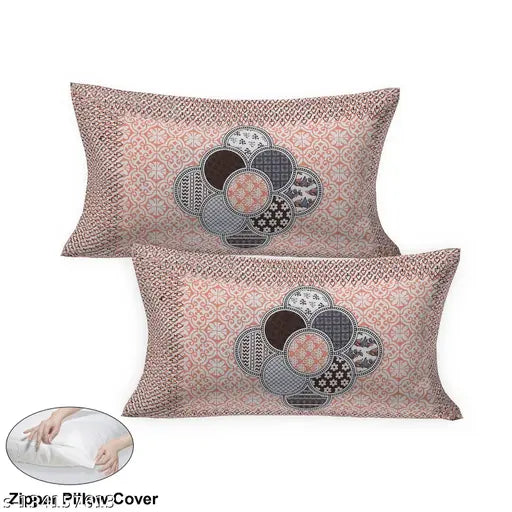 Double King Size Superfine Cotton Bedsheet with 2 Pillow Covers, ethnic motifs, ideal for summer