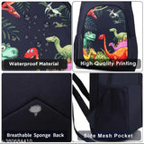 Blue waterproof polyester school backpack with pencil pouch, perfect for school-going kids