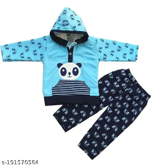 Cotton blend & wool princess funky boys/girls wear with printed top & bottom, durable Indian-made kids clothing