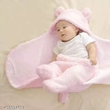 Fleece Nanak Sai premium hooded baby blanket, self-design with animal print, ideal for heavy winter. Perfect gift for new parents, made in India