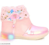 Synthetic girls' boots, zip fastening, various sizes from 12 months to 9 years, India-made