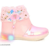 Synthetic girls' boots, zip fastening, various sizes from 12 months to 9 years, India-made